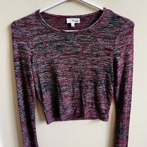 Aritzia Wilfred Free Knit Long Sleeve Crop Top